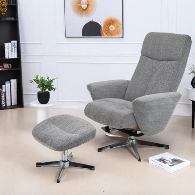 Adjustable Recliners, Chenille Steel Wood Modern Chair for Home Office
