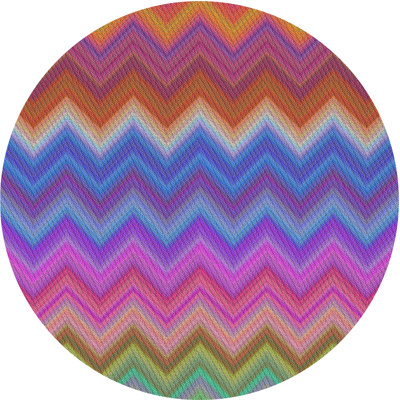 Tapis rouge/bleu/vert à motif Ouellet