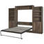 Lit escamotable moderne avec 2 armoires latérales pour petites chambres et chambres d'amis-116844438-116844439