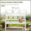 Banc de jardin de style nordique, banc de jardin en bois