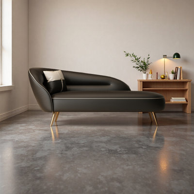 Chaise longue en similicuir Modern Simplicity