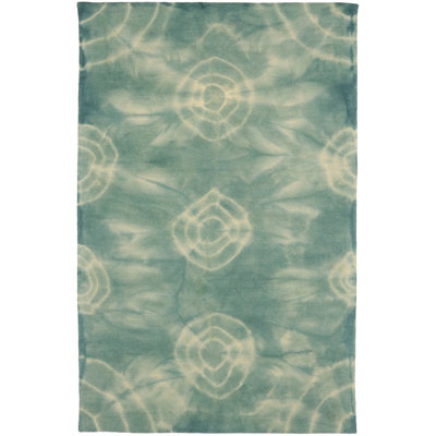 Tapis rectangulaire en laine touffeté à la main à motif abstrait Chemesh