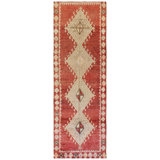 Vintage Turkish Village Rugs One-of-a-Kind Runner 3'11" X 11'6" Area Rug