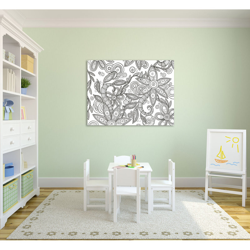 «Jungle Flora 1 Less» par Pam Varacek - reproduction d'art sur toile tendue, H 12 po x l 18 po x P 1,5 po