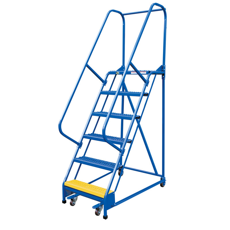 6 - Step Steel Step Stool, Blue