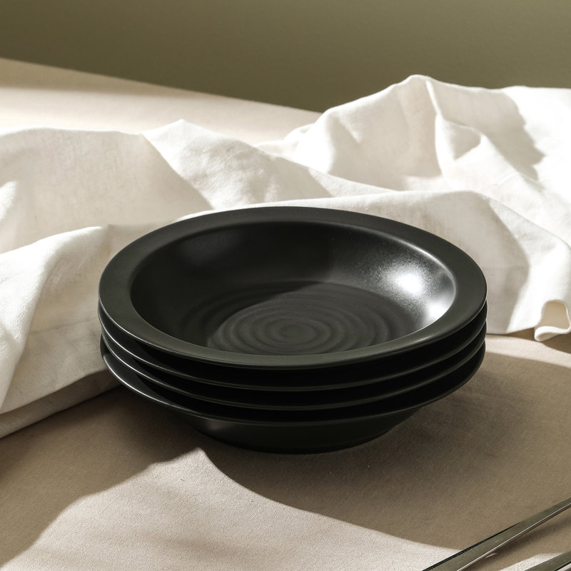 Stone Lain Orbit 24-Piece Dinnerware Set Stoneware, Black