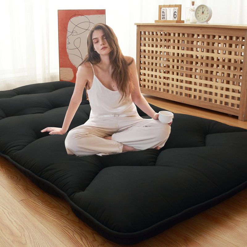 Japanese Futon Mattress Tatami Mat Floor Mattress Thicken Sleeping Mattress Foldable & Portable Roll Up Camping Mattress