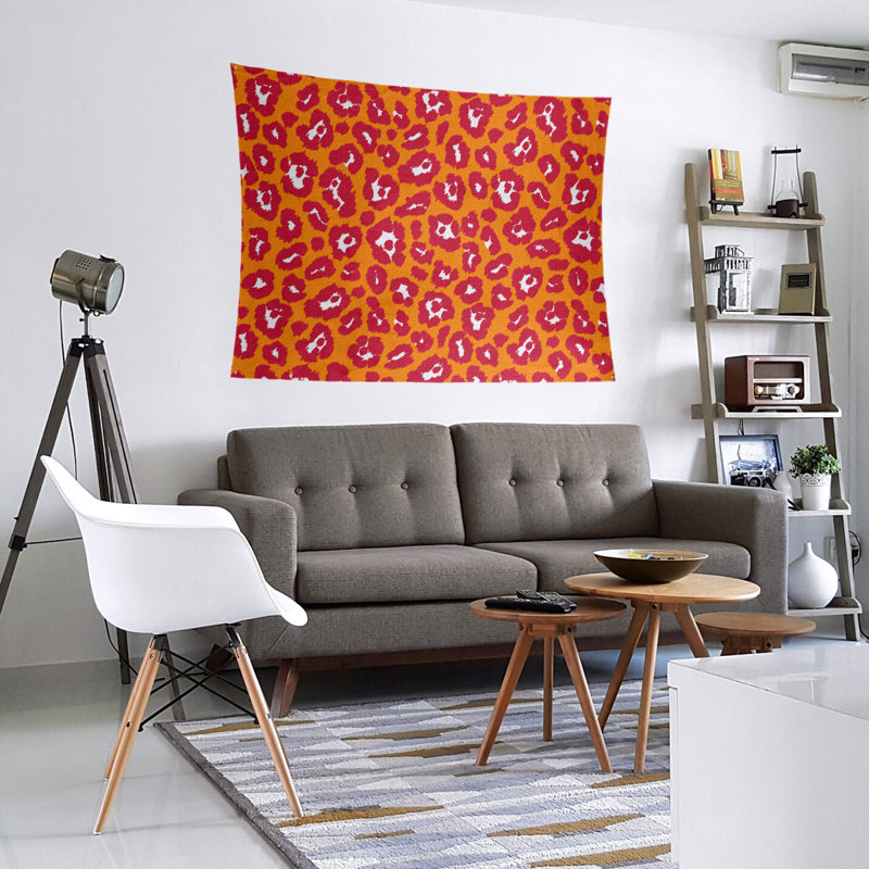 Tapisserie en microfibre Tampa Bay, Orange; rouge; blanc, H 27,5 po x l 37,5 po