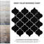 Carreau de mosaïque de plancher et de mur en porcelaine noire 9-1 / 2 "x 10-3 / 4" Metro Lantern