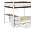 Lit superposé double avec lit gigogne simple, rangement et bureau-947266665