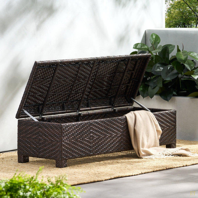 BANC DE RANGEMENT PE WICKER Convient à la chambre à coucher, au vestiaire, à la salle à manger, au salon, etc.