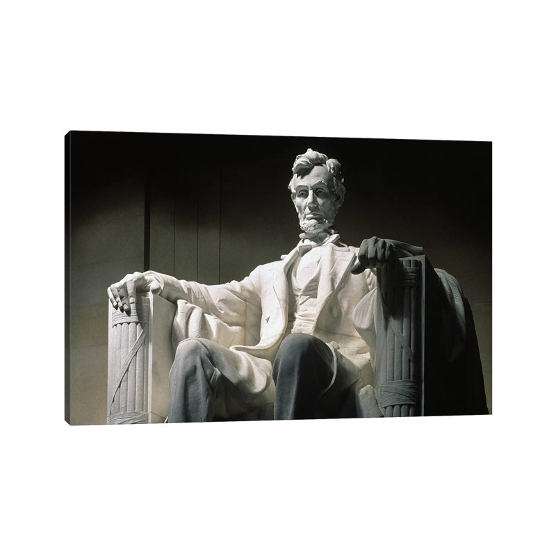 Lincoln Memorial: Statue by Daniel Chester French - Wrapped Canvas Print, 66.04 cm H x 45.72 cm W x 3.175 cm D
