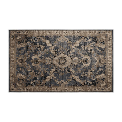 Tapis gris soyeux et moelleux