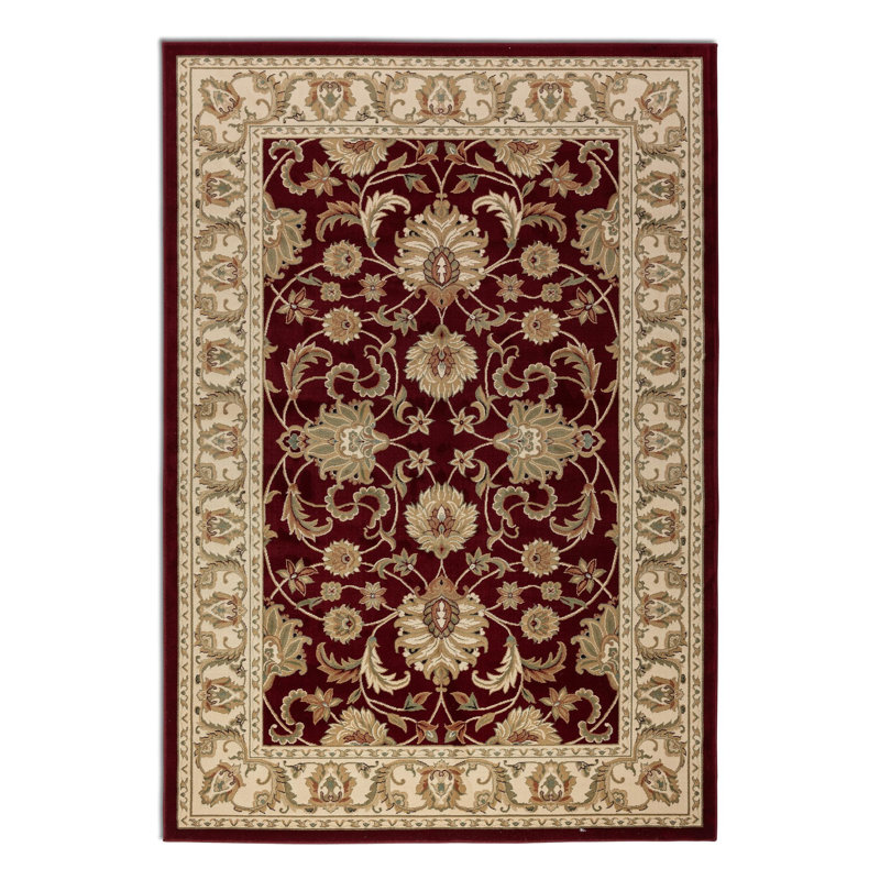 Harirud Machine Woven Red Indoor Rug, Rectangle 120 x 170cm