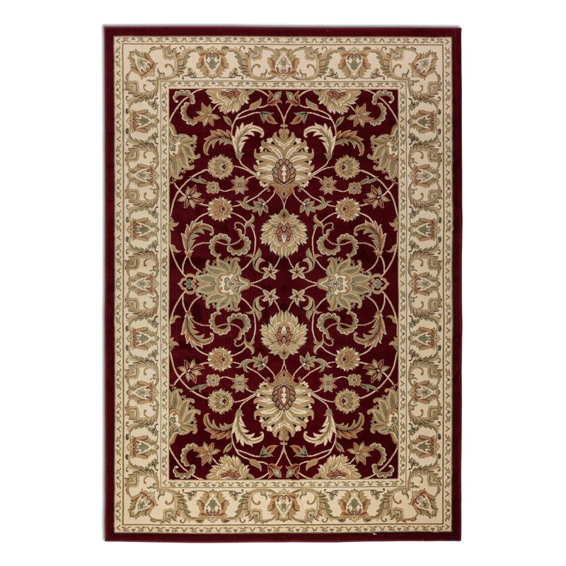 Harirud Machine Woven Red Indoor Rug, Rectangle 160 x 235cm