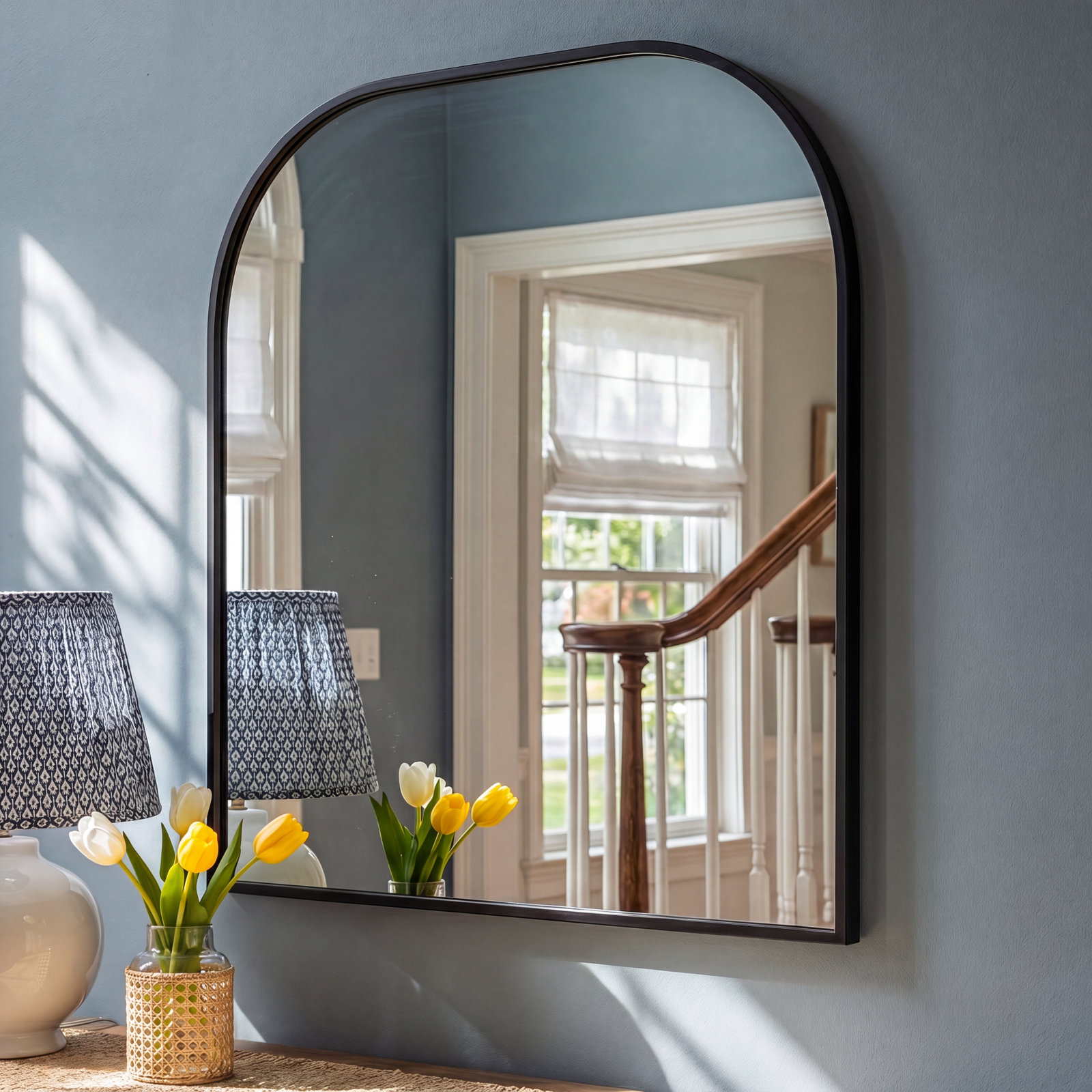 Sabine Accent Mirror, Black, 38" x 42"