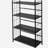 64-inch High 5-tier Corner Metal Bookshelf/Bookcase, Black Painted
