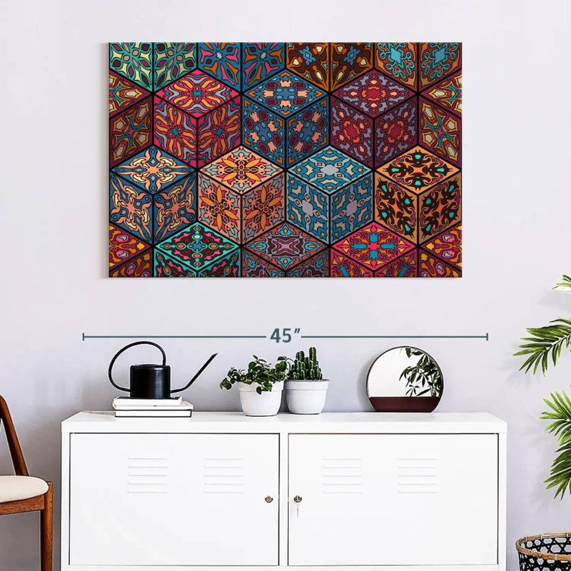 Cubes de mandala Kerner, H 26 po x l 39 po