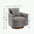 Chenille Fabric Swivel Barrel Chair-660941820