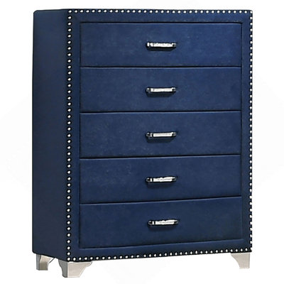 Blue 5-drawer Bedroom Chest