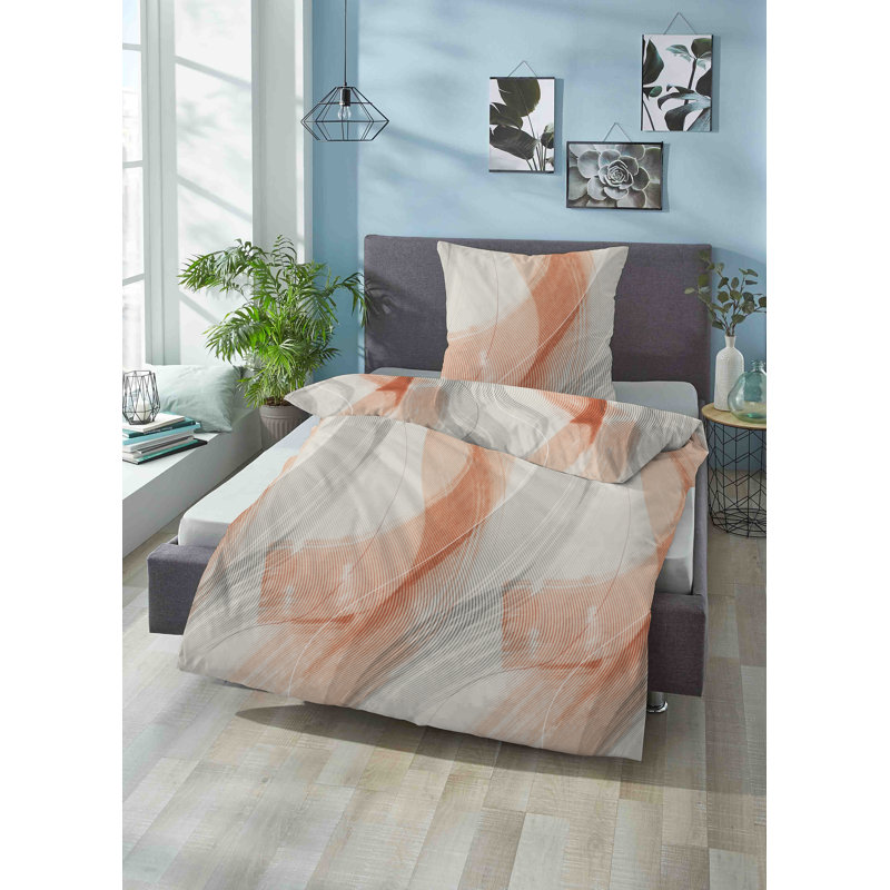 Duvet Cover Set with Pillowcases Included, 155 x 220cm Duvet Cover + 1 Pillowcase, Gold