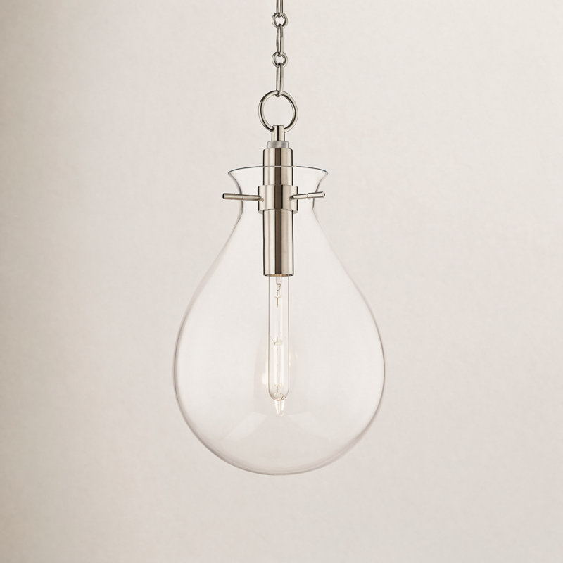 Luminaire suspendu Ivy par Becki Owens, Nickel poli, H 22,75 po x l 12,5 po x P 12,5 po