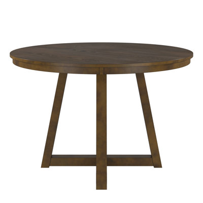 Cipolla Wood Finish Fixed Top Round Dining Table - 47"