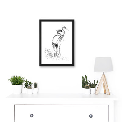Heron Sketch - Single Picture Frame Painting