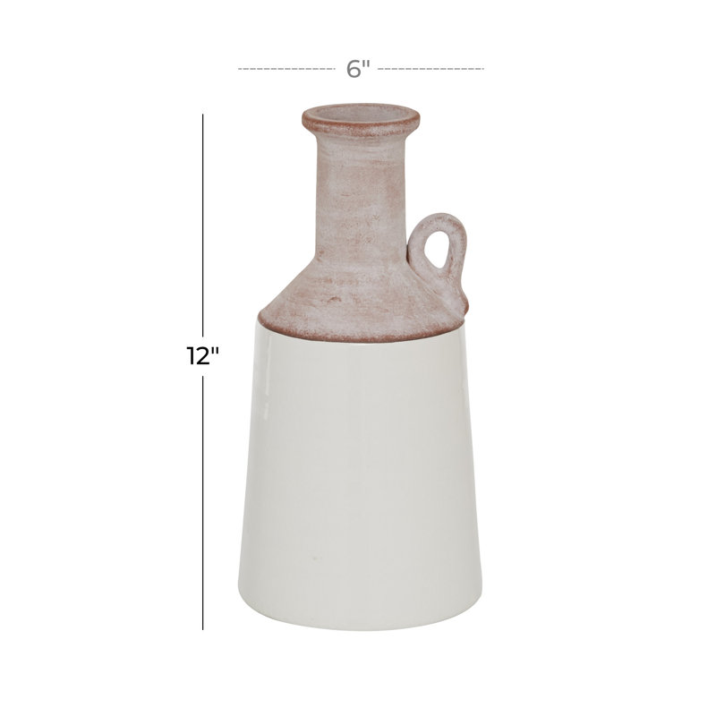 Vase blanc en céramique 12 x 6 x 6