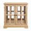 Vitrine lumineuse à DEL, vitrine antique avec tablettes réglables, vitrine de qualité rétro avec portes en treillis, bibliothèque élégante et armoire de rangement pour la décoration et l'organisation chêne-1325939610