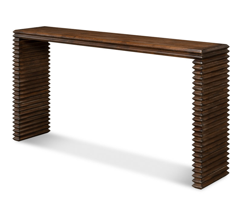 Stacked 63'' W Solid Wood Console Table