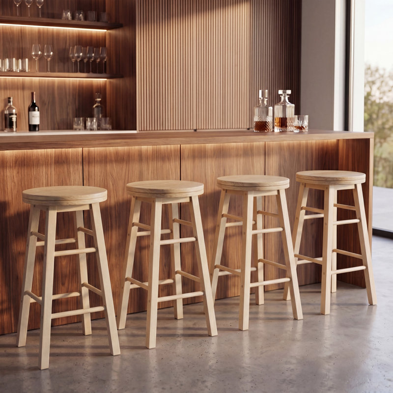 Swivel Bar Stool, Natural / Natural