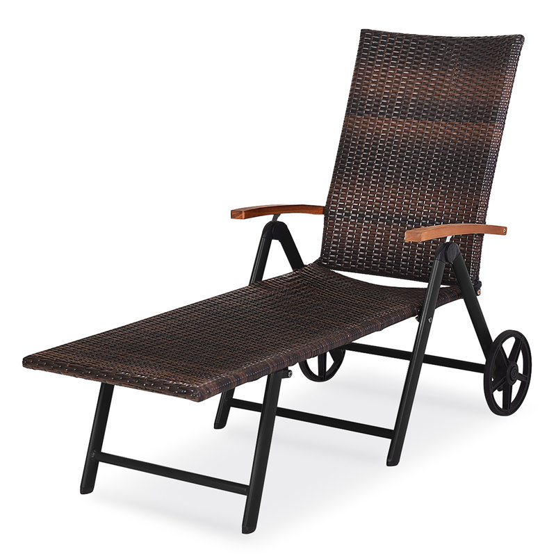 Chaise longue simple avec coussins 73 po Gracely, Beige