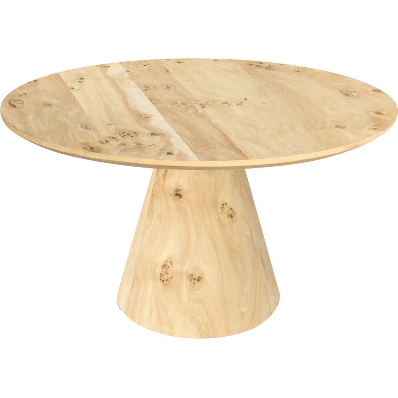 Ash Round Solid Wood Top Dining Table