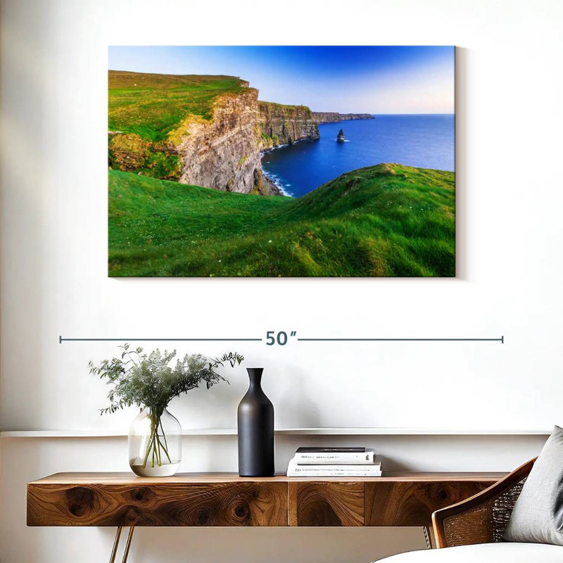 Tergel, falaises de Moher, verdure, H 26 po x l 39 po