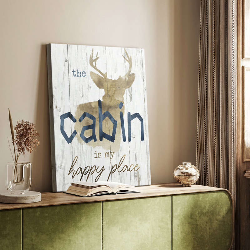 Happy Place Cabin - galerie Cavas sur mesure, H 27 po x l 18 po