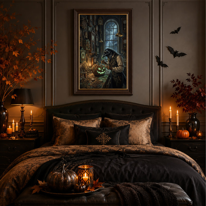 Art mural sur toile Steampunk Raven, H 24 po x l 16 po