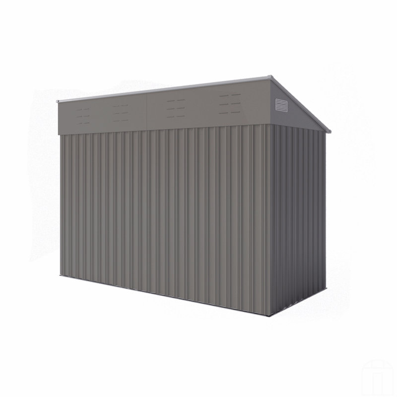Remise de rangement bicolore en option Campcraft, porte à charnière simple, conception structurelle solide, bonne ventilation, surface avec film protecteur