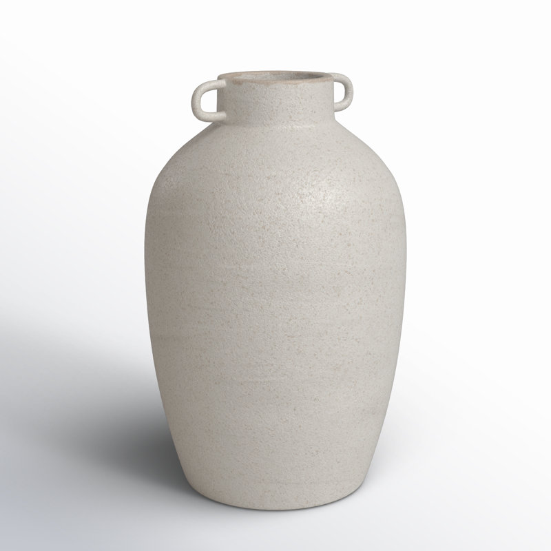 Vase de table en grès Dorsay, Blanc