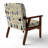 Minimalist Forest Animal Pattern - Upholstered Casual Accent Arm Chair-1443751184-1443751187