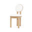 Chaise de salle à manger en polyester et tissu beige avec structure en bois (ensemble de 2) - Naturel