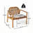 Outdoor Patio Acacia Wood Patio Armchair