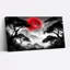 Red Moon And Silhouette Trees Canvas Wrapped Wall Art Oil Painting Print Set Of 1-1722147738