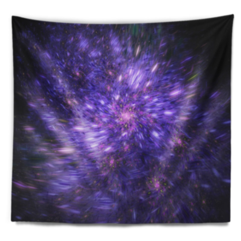 Tapisserie abstraite fireworks, H 68 po x l 80 po