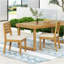 Chaise de salle à manger d'extérieur sans accoudoirs avec coussins (ensemble de 2), naturel et beige-2002664795-2002664804