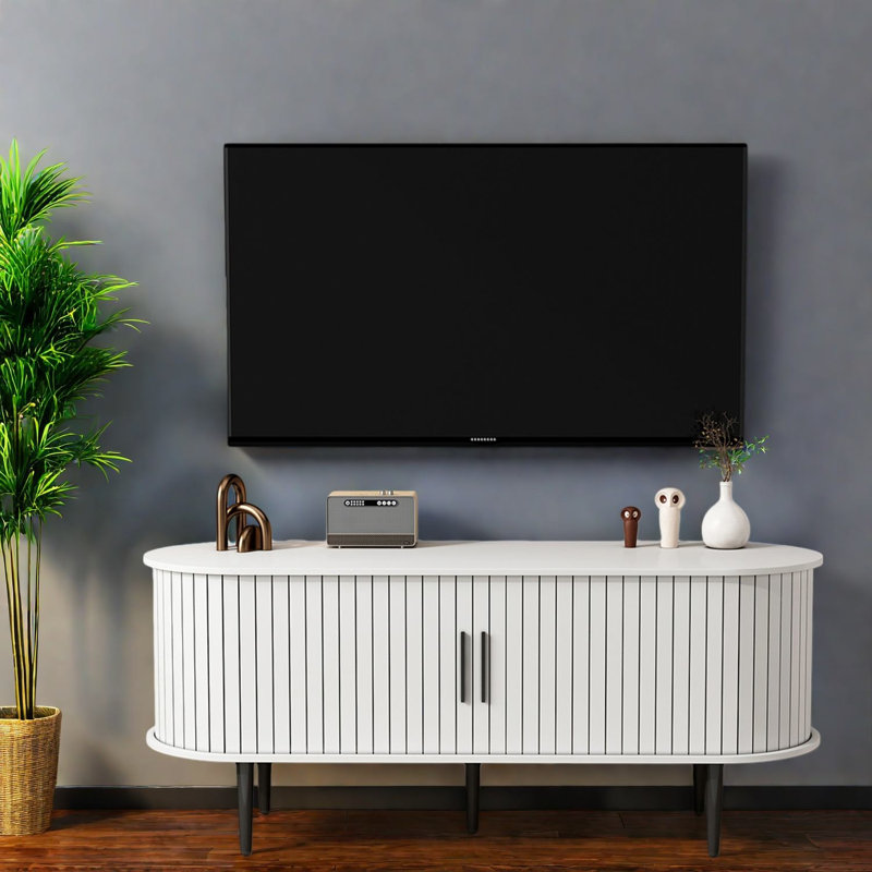 Meuble de rangement pour téléviseur et centres de divertissement, console moderne en MDF de 47 pouces