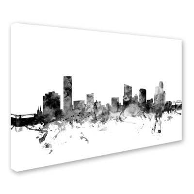« grand rapids mi horizon », impression sur toile tendue