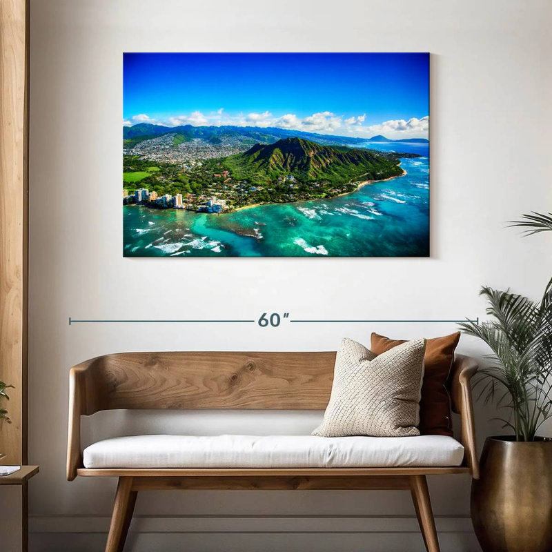 Harpa Diamond Head View, 30" H x 45" W