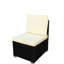 Ensemble de 5 meubles de patio: PE, coussins beiges, table basse: