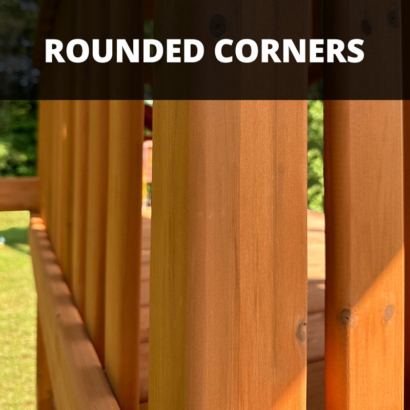 Five Star II Wooden Swing Set with Slide and Climbing Wall